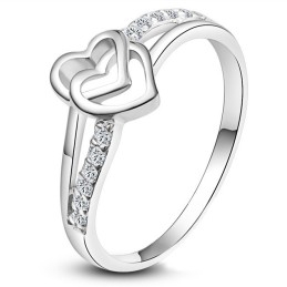 Uitstekende Kwaliteit Vrouwelijke Sweetheart Platina Titanium Ring