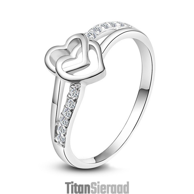 Uitstekende Kwaliteit Vrouwelijke Sweetheart Platina Titanium Ring Uitstekende Kwaliteit Vrouwelijke Sweetheart Platina Titanium Ring