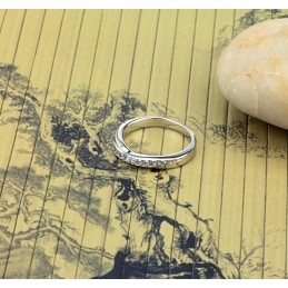 Hoogwaardige Vrouwelijke Titanium Ring Met Strass