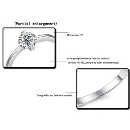 Kwaliteit En Kwantiteit Gegarandeerde Vrouwelijke Platina Titanium Ring Met Strass