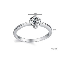 Kwaliteit En Kwantiteit Gegarandeerde Vrouwelijke Platina Titanium Ring Met Strass