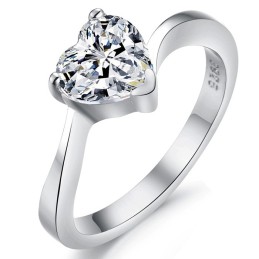 De Koningin Van De Kwaliteit, Vrouwelijke Sweetheart Platina Titanium Ring Met Strass