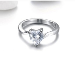 De Koningin Van De Kwaliteit, Vrouwelijke Sweetheart Platina Titanium Ring Met Strass