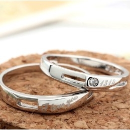 Hoogwaardige Platina Titanium Ring Voor Geliefden