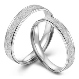 Gemakkelijk Te Gebruiken Parelgaren Platina Titanium Ring Voor Geliefden