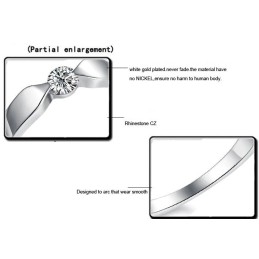 Hoogwaardige Platina Titanium Ring Voor Geliefden Met Strass
