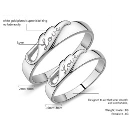 De Koningin Van Hoogwaardige Platina-Plating Titanium Ringen Voor Geliefden