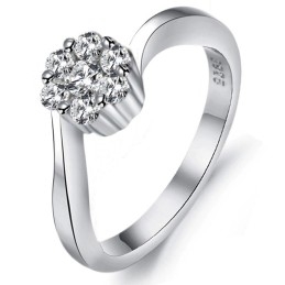 Kwaliteit En Kwantiteit Gegarandeerde Vrouwelijke Platina Titanium Ring Met Strass