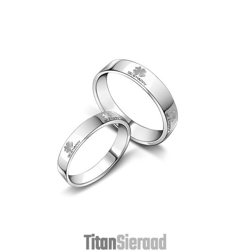 Bekend Om Zijn Hoogwaardige Klavervormige Platina Plating Titanium Ring Voor Geliefden Bekend Om Zijn Hoogwaardige Klavervormige Platina Plating Titanium Ring Voor Geliefden