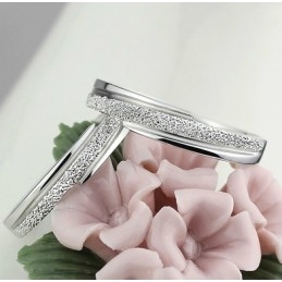 Brede Variaties Parelgaren Platina Plating Titanium Ring Voor Geliefden