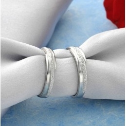 Brede Variaties Parelgaren Platina Plating Titanium Ring Voor Geliefden