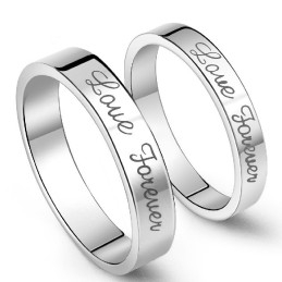 Superieure Kwaliteit Beknopte Platina Plating Titanium Ring Voor Geliefden