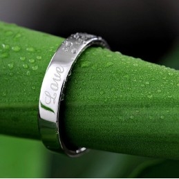 Superieure Kwaliteit Beknopte Platina Plating Titanium Ring Voor Geliefden