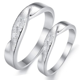 Om Een Lang Verhaal Te Hebben: Scrub Platina Plating Titanium Ring Voor Geliefden