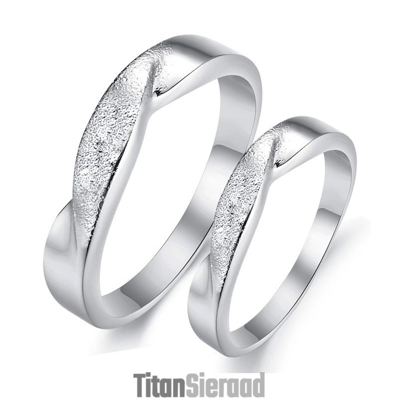 Om Een Lang Verhaal Te Hebben: Scrub Platina Plating Titanium Ring Voor Geliefden
