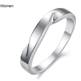 Kwaliteit En Kwantiteit Gegarandeerd. Beknopte Platina-Plating Titanium Ring Voor Geliefden.