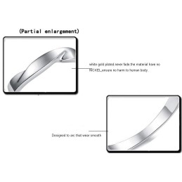 Kwaliteit En Kwantiteit Gegarandeerd. Beknopte Platina-Plating Titanium Ring Voor Geliefden.
