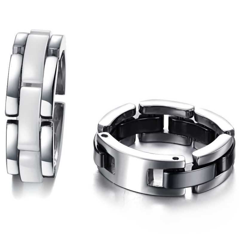 Breed Scala Aan Zwart-Witte Wolfraam Keramische Ringen