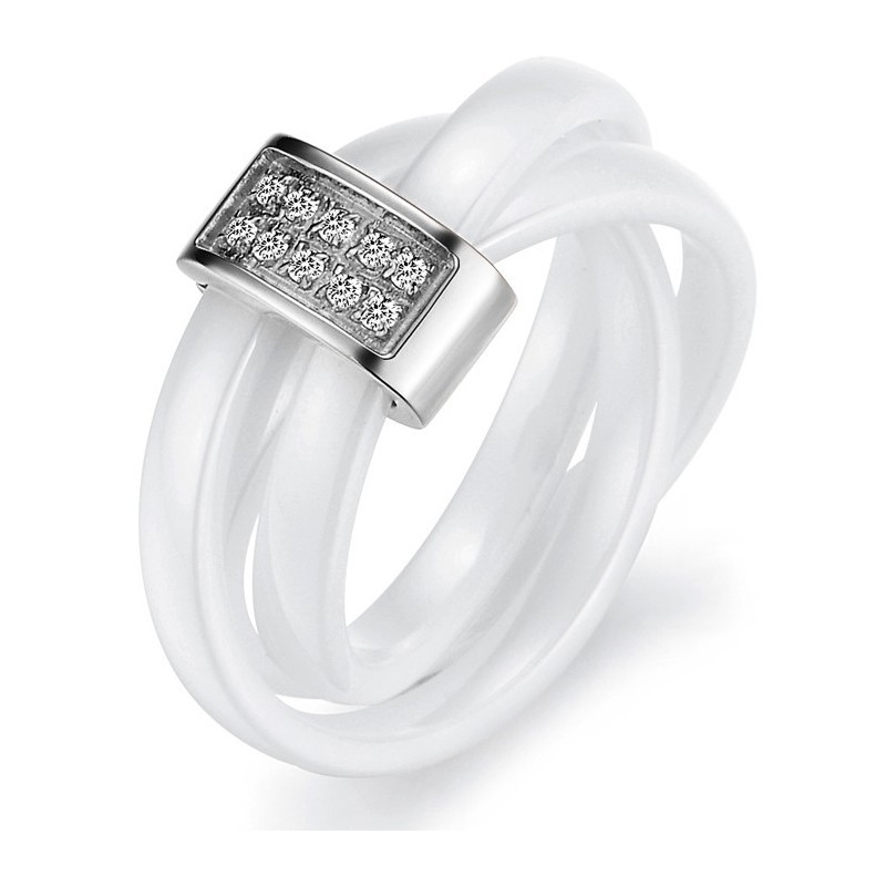 Bekend Om Zijn Hoogwaardige Wolfraam Keramische Ring Met Strass