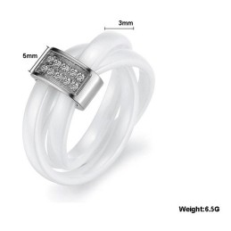 Bekend Om Zijn Hoogwaardige Wolfraam Keramische Ring Met Strass