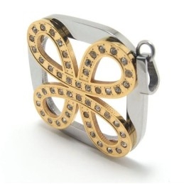Mode Klavertje Vier Titanium Hanger - Gratis Chian