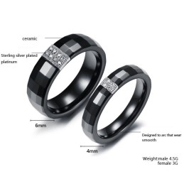Eenvoudig Te Gebruiken Rhombus Tungsten Keramische Ring Voor Geliefden