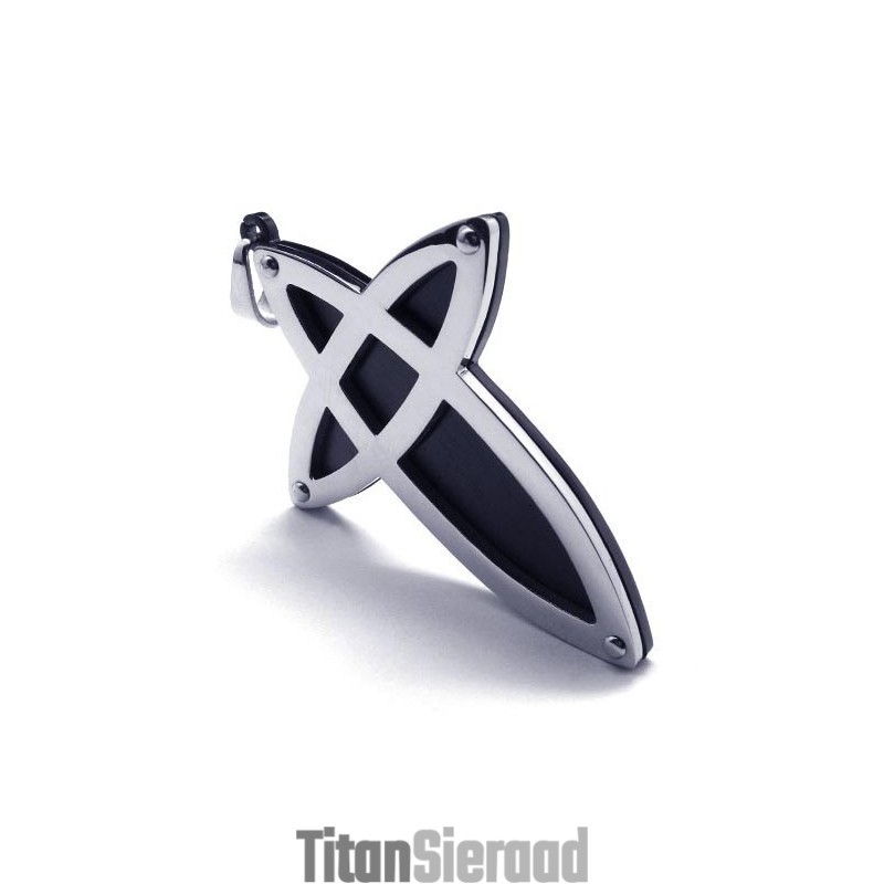 Nieuwe Stijl Titanium Kruishanger - Gratis Chian Nieuwe Stijl Titanium Kruishanger - Gratis Chian
