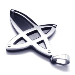 Nieuwe Stijl Titanium Kruishanger - Gratis Chian