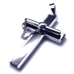 Nieuwe Stijl Uitneembare Titanium Kruishanger - Gratis Chian