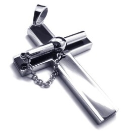 Nieuwe Stijl Uitneembare Titanium Kruishanger - Gratis Chian