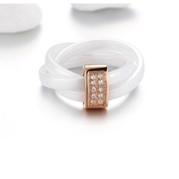 Stabiele Kwaliteit Tricyclische Wolfraam Keramische Ring Met Strass