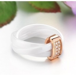 Stabiele Kwaliteit Tricyclische Wolfraam Keramische Ring Met Strass
