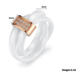 Stabiele Kwaliteit Tricyclische Wolfraam Keramische Ring Met Strass