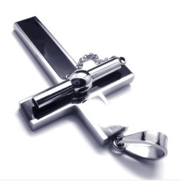 Nieuwe Stijl Uitneembare Titanium Kruishanger - Gratis Chian