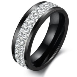 Betrouwbare Zwarte Wolfraam Keramische Ring Met Strass