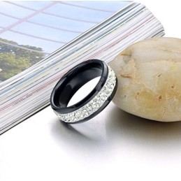 Betrouwbare Zwarte Wolfraam Keramische Ring Met Strass