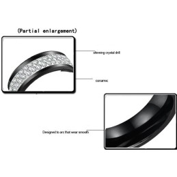 Betrouwbare Zwarte Wolfraam Keramische Ring Met Strass