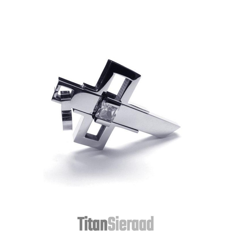 Nu Stijl Heren Titanium Kruis Hanger - Gratis Chian Nu Stijl Heren Titanium Kruis Hanger - Gratis Chian