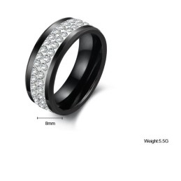 Betrouwbare Zwarte Wolfraam Keramische Ring Met Strass