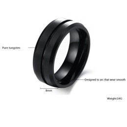Bekend Om Zijn Hoogwaardige Heren Retro-Tungsten Keramische Ring