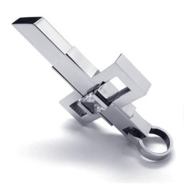 Nu Stijl Heren Titanium Kruis Hanger - Gratis Chian