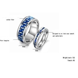 Hoogwaardige Wolfraam Keramische Ring Voor Geliefden