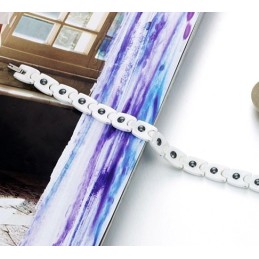 Kwaliteit En Kwantiteit Gegarandeerd: Witte Wolfraam Keramische Armband Met Strass