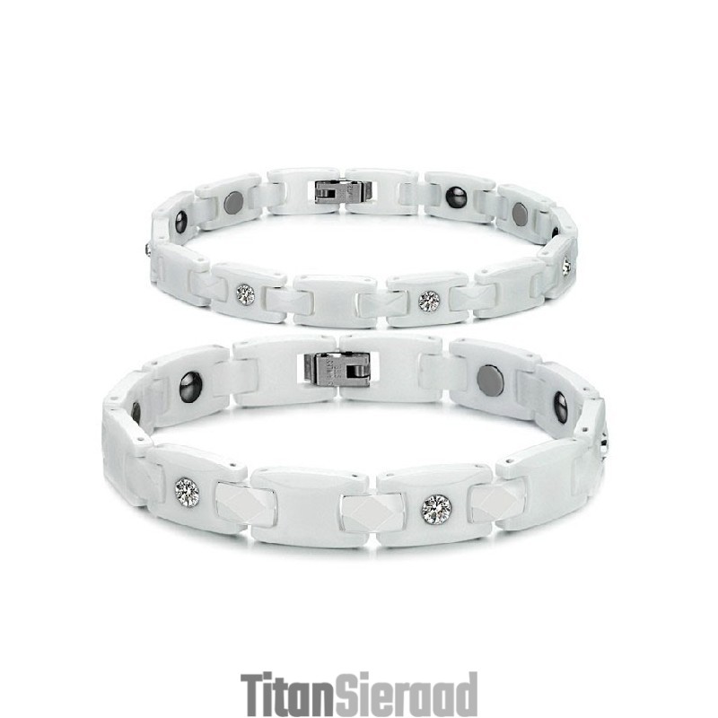 Hoogwaardige Witte Wolfraam Keramische Armband Voor Geliefden Met Strass Hoogwaardige Witte Wolfraam Keramische Armband Voor Geliefden Met Strass