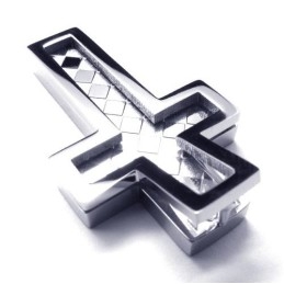 Mode Heren Titanium Kruis Hanger - Gratis Chian