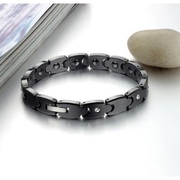 Hoogwaardige Zwarte Wolfraam Keramische Armband Met Strass