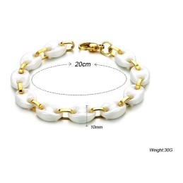Stabiele Kwaliteit Vrouwelijke Witte Wolfraam Keramische Armband