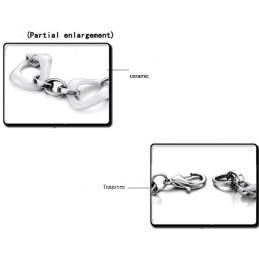 Betrouwbare Reputatie Witte Wolfraam Keramische Armband