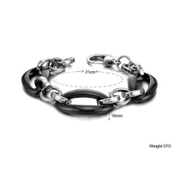Brede Variaties Vrouwelijke Ellips Wolfraam Keramische Armband