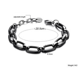 Stabiele Kwaliteit Zwarte Wolfraam Keramische Armband